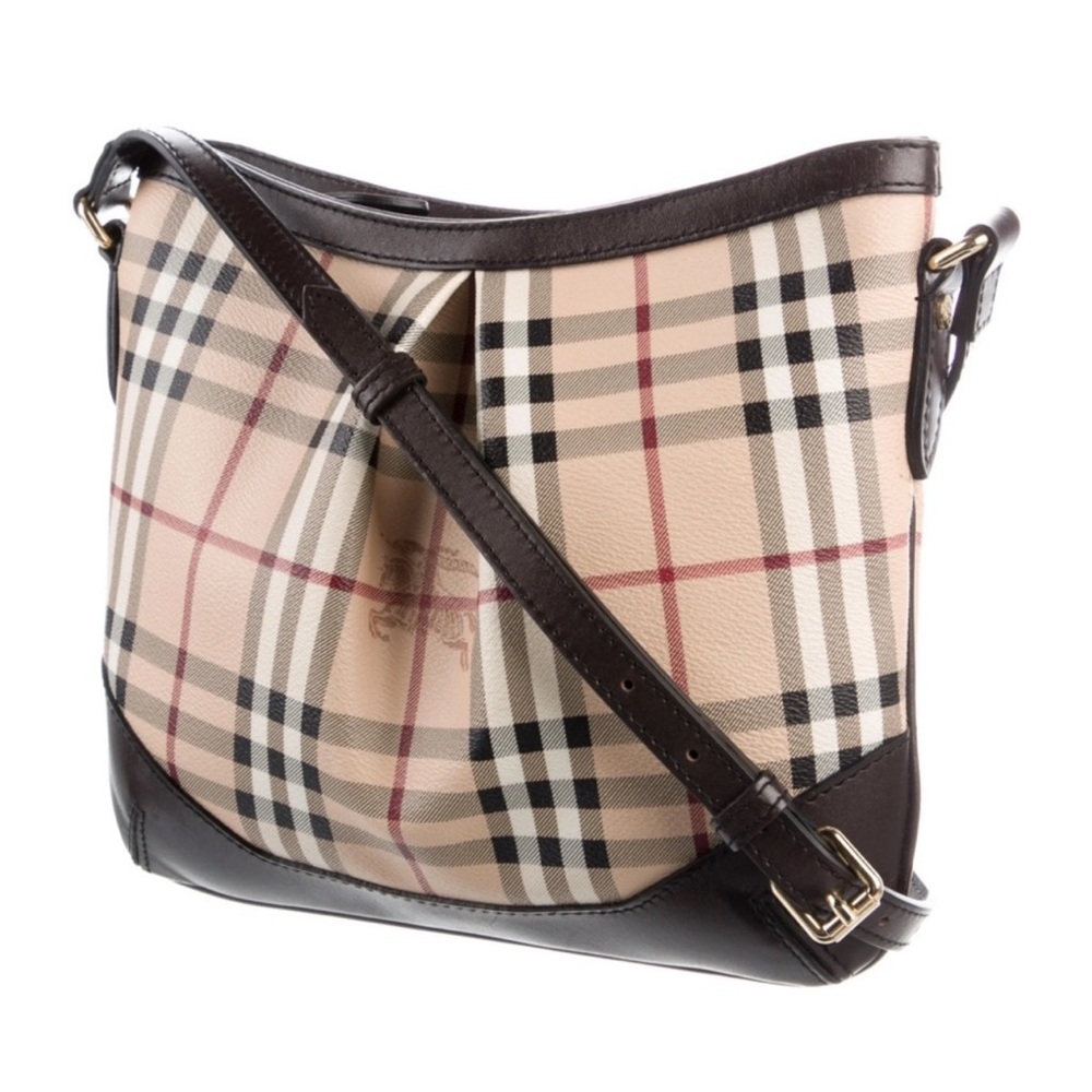 BURBERRY Haymarket Check Crossbody Handbag
